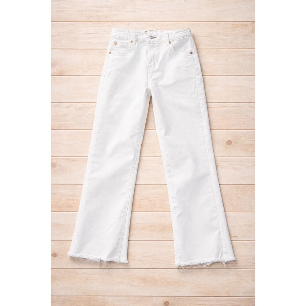 Tractr Girls White Jeans Size 12 Stretch Denim Straight Skinny Kids Boutique
